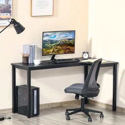 The Range L-Shaped Corner Desk Computer Workstation - Black