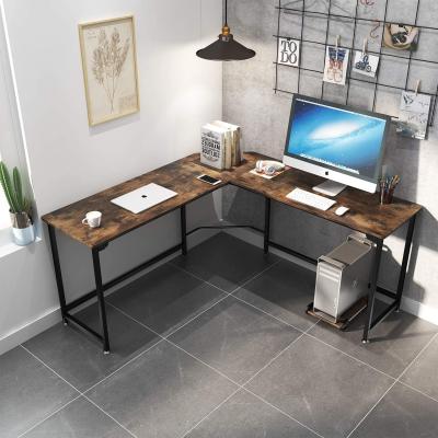 The Range Dripex Corner L Shaped Computer Desk - Rustic Brown