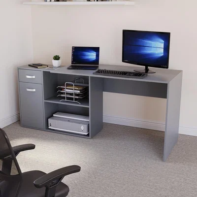 The Range Longton Adjustable Computer Desk - Grey