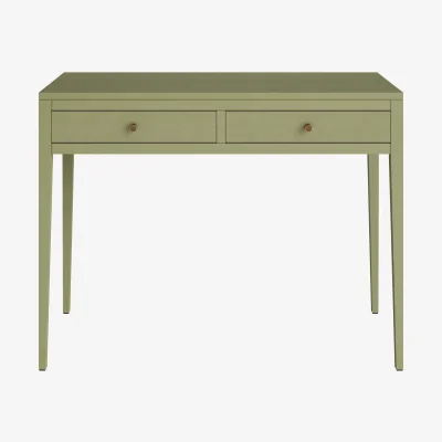 The Range Maragogi Sage Green Wood-Grain Two-Drawer Desk - Green