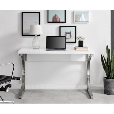 The Range Valencia White High Gloss Office Desk Large - White