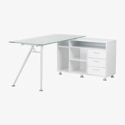 The Range Alphason Augusta Glass Workcentre - White