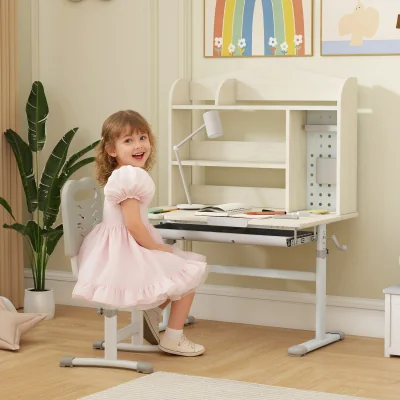 The Range AIYAPLAY Kids Desk Height Adjustable - Natural wood finish