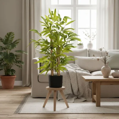 The Range Fike Compact Artificial Bamboo Desk Tree in Pot, 60 cm
