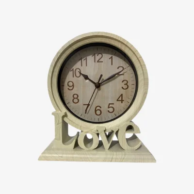 The Range Vintage Love Non Ticking Desk Clock Retro Mantel Clocks Cream - White