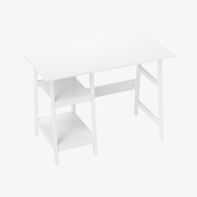 The Range Compact Computer Desk with Storage Shelves - white
