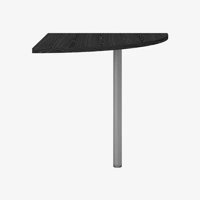 The Range Prima Corner Desk Top - Black / Grey Base