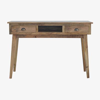 The Range Solid Wood Writing Desk with 2 Drawers - Orange