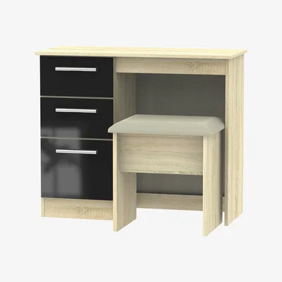 The Range Carlton Vanity Desk And Stool - Black