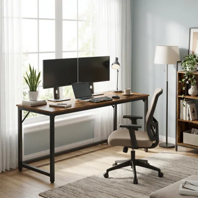The Range VASAGLE Computer Desk, Office Desk - Orange