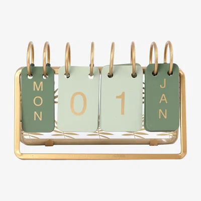 The Range Gold Desk Calendar - Gold