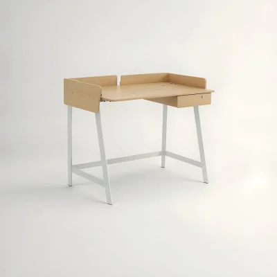 The Range Bradbury Natural Oak One Drawer Desk - Natural