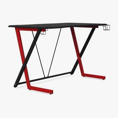 The Range Alphason Phantom Gaming Desk - Black/Red