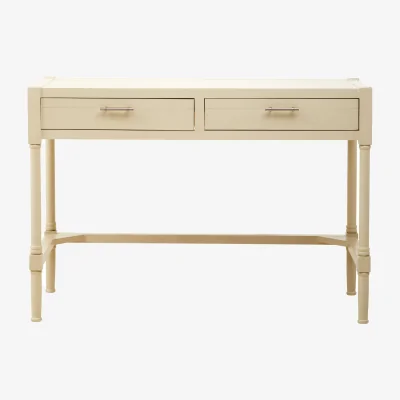 The Range Heritage Ivory Desk with 2 Drawers - White