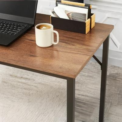 The Range Industrial Rustic Computer Desk With Built In Sockets - Rustic Brown