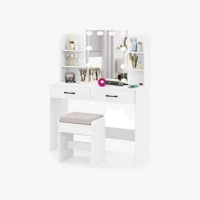 The Range Modern Vanity Desk Set - White