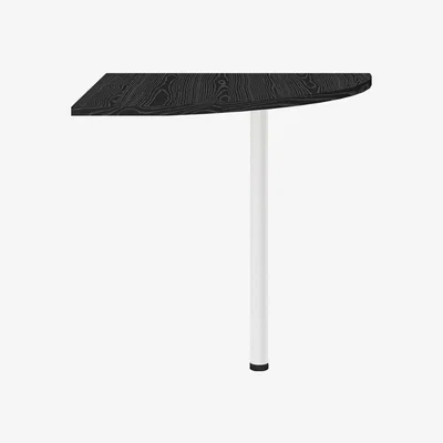 The Range Prima Corner Desk Top - Black / White Base
