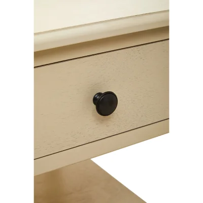 The Range Heritage Ivory Desk with Drawer and Shelves - White