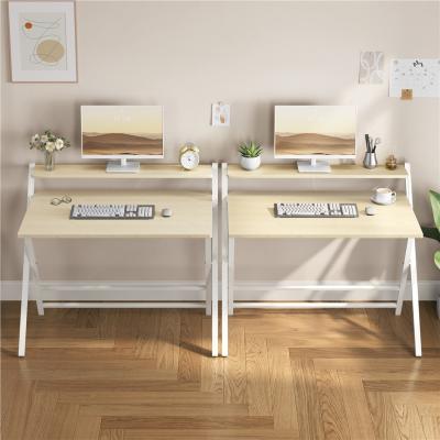 The Range Yaheetech Foldable Computer Desk Laptop Desk for Small Space - Beige / 106.5cm