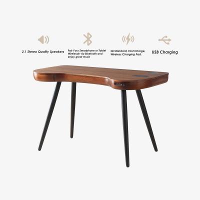 The Range Smart Speaker Charging Desk - Walnut