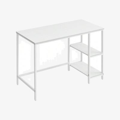 The Range VASAGLE Industrial Computer Office Desk with Shelves - White