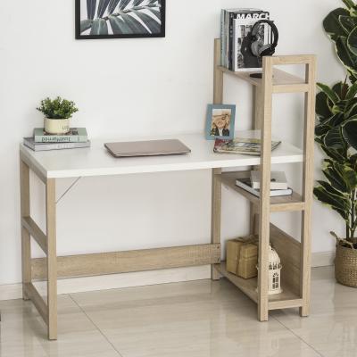 The Range Rectangle Desk With Book Shelf - White