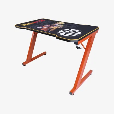 The Range Official Licensed Dragon Ball Z Gaming Desk - Orange & Black