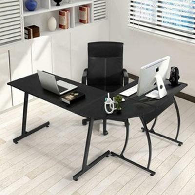 The Range Black Wooden L Shape Computer Desk - Black