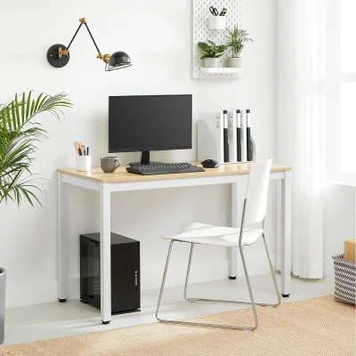 The Range Computer Table, Study, Dining, Natural White, 120 x 76 x 60 cm - Natural