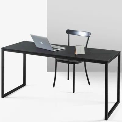 The Range Archer Black Wood  Metal Home Office Study Desk - Espresso & Black Metal