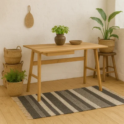 The Range Quie2od Look Desk with Drawer - Neutral