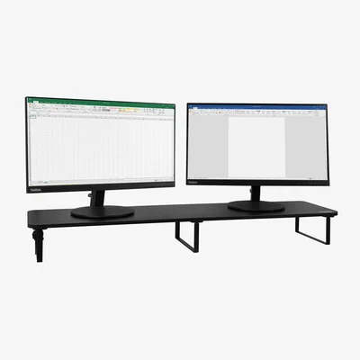 The Range TekBox Monitor Riser Stand - Double - Black