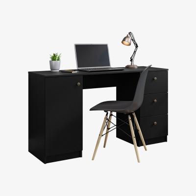 The Range MADESA Modern Computer Desk with 3 Drawers and 1 Door  - Black