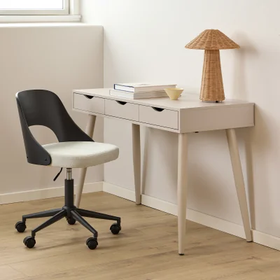 The Range Neptun 3 Drawer Office Desk - Grey