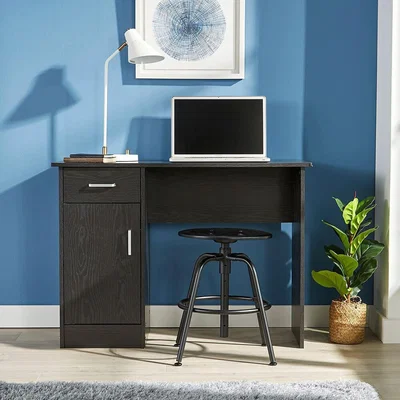 The Range Home Source Tyler 1 Drawer Home Office Computer Storage Desk - Black