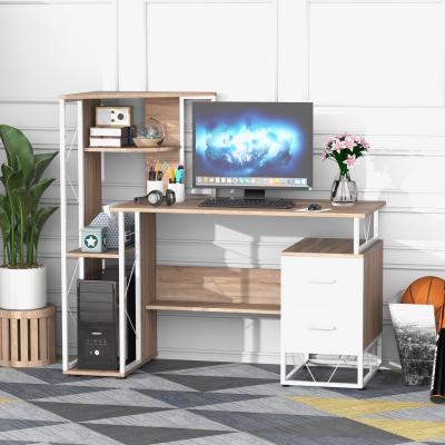 The Range Computer Writing Desk PC Workstation - Oak & white