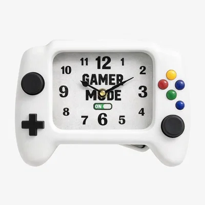 The Range Novelty Gaming Controller Wall / Desk Clock - White