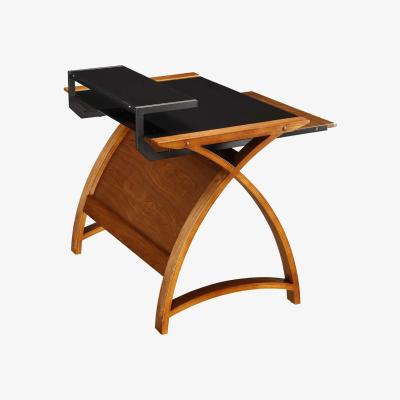 The Range Curve Workstation Desk  - Walnut / 90cm