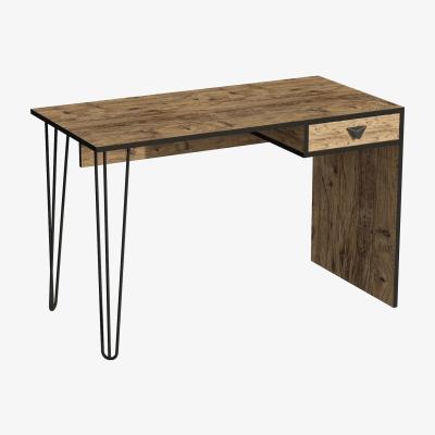 The Range Emily Computer Desk with Drawer - Atlantic Pine & Black