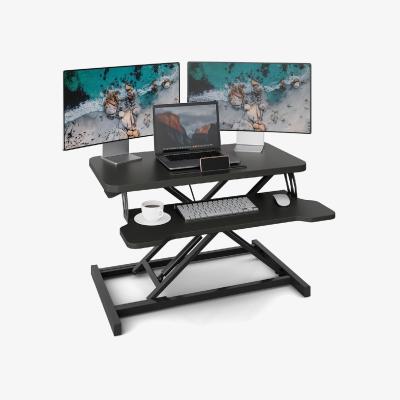 The Range Standing Desk Converter Workstation - Black