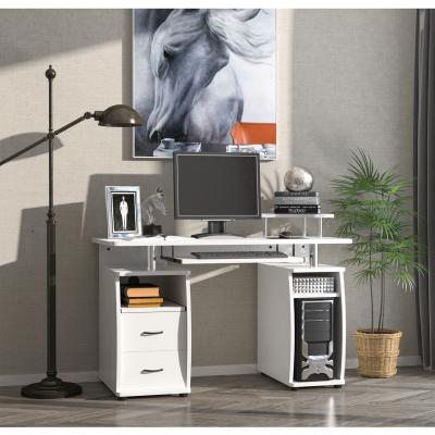 The Range Multi Storage Computer Work Desk - White