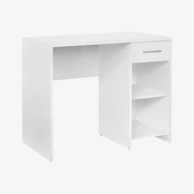 The Range Matt White Home Office Study Desk with Drawer and Open shelves - Matt White