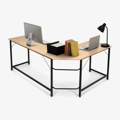The Range L-Shape Corner Computer Desk - Brown