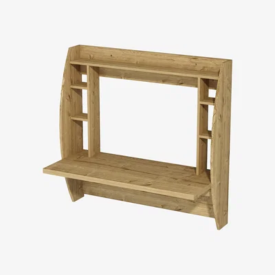 The Range Renaye Computer Desk with Shelves - Sapphire Oak