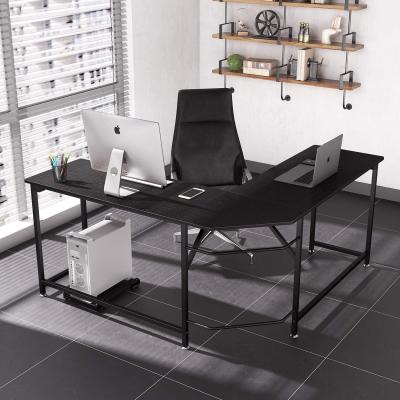 The Range Dripex L Shaped Corner Gaming Desk with CPU Stand - Black