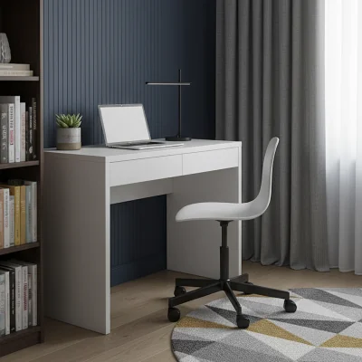 The Range Computer desk Shefa Line Vikko White 100 cm - White