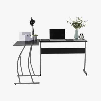 The Range Black Corner Desk Metal Frame  - Black