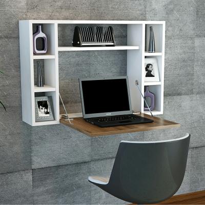 The Range Omega Computer Desk White - Walnut and White