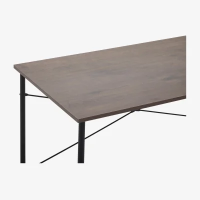 The Range Bradbury Dark Oak Veneer Top Desk - Brown