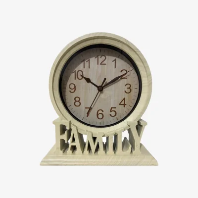 The Range Vintage Family Non Ticking Desk Clock Retro Mantel Clocks Cream - White